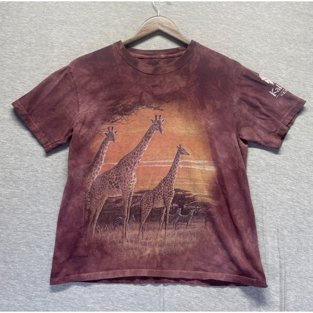 The Mountain T Shirt Unisex S Brown Tie Dye Kalahari Resort Safari Giraffe Zebra